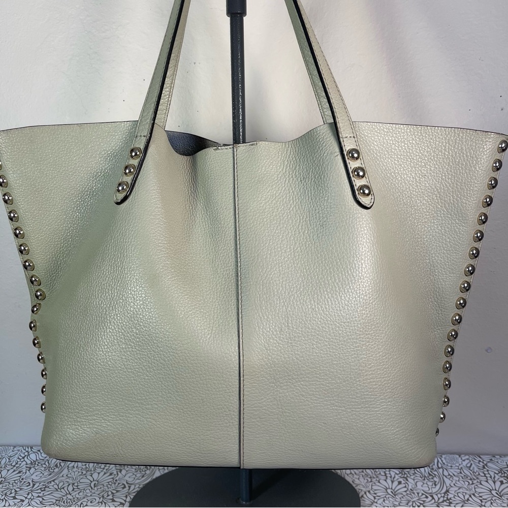 Rebecca Minkoff Soft Pebbled Leather Studded Shoulder Tote Unlined - Picture 2 of 16